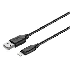 მობილურის სადენი KITs USB 2.0 to Lightning cable, 2A, black, 1m, KITS-W-003